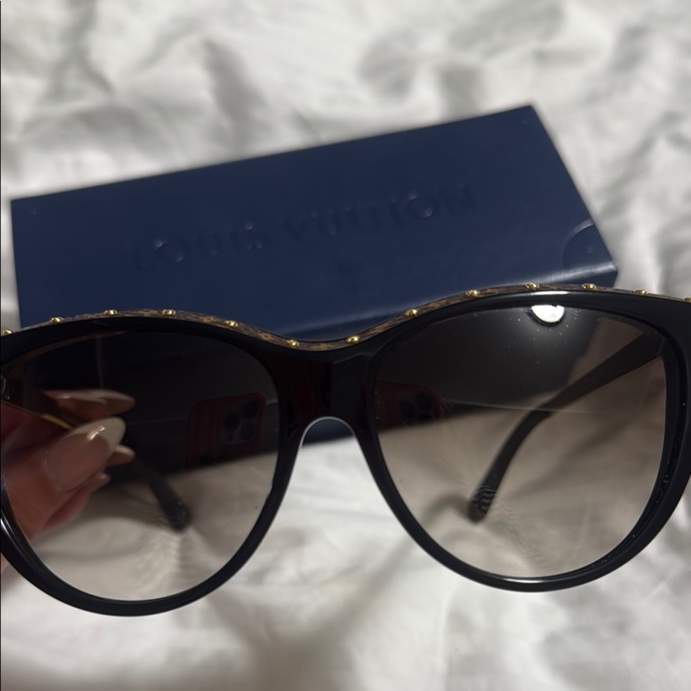 Louis Vuitton Black and Gold Sunglasses